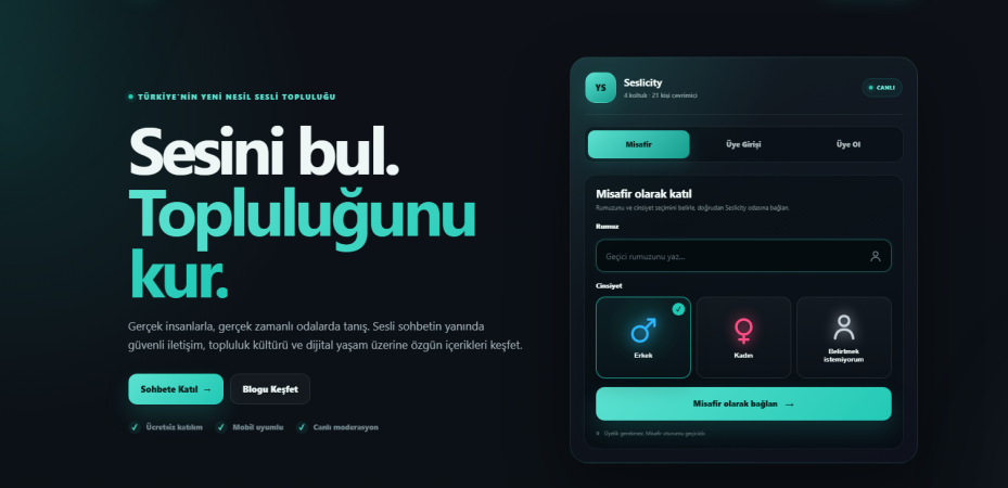 Sesli & Görüntülü Sohbet Sistem Panel